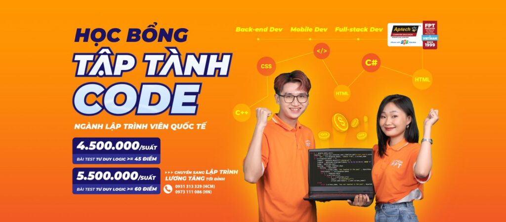 Học bổng “Tập Tành Code” – Mở lối hành trình trở thành lập trình viên chuyên nghiệp